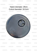 Round shaped boat hatch